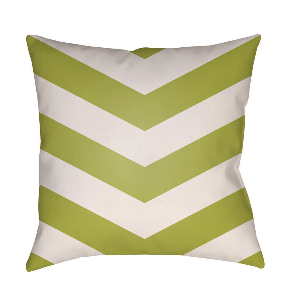 Artistic Weavers LTCH1009 Litchfield Chevron Pillow Poly Filled 16" x 16" in Lime Green