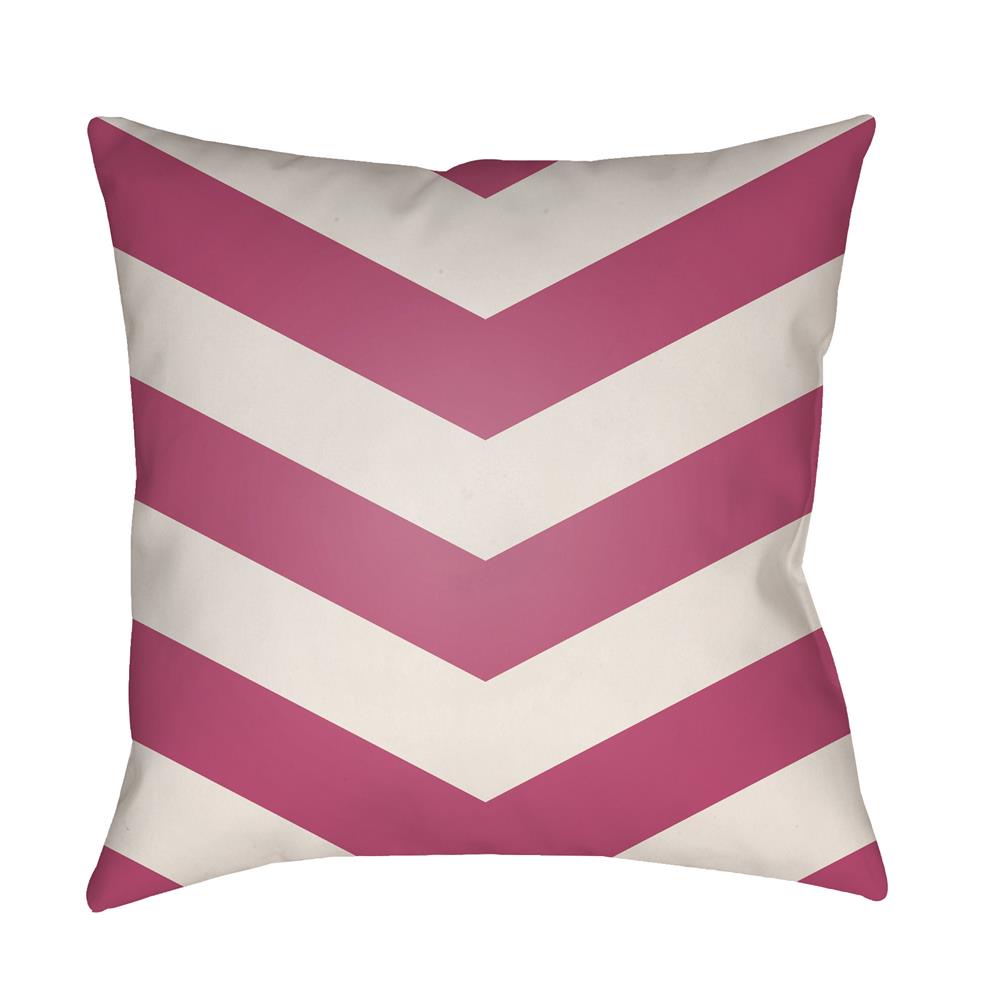 Artistic Weavers LTCH1010 Litchfield Chevron Pillow Poly Filled 20" x 20" in Hot Pink