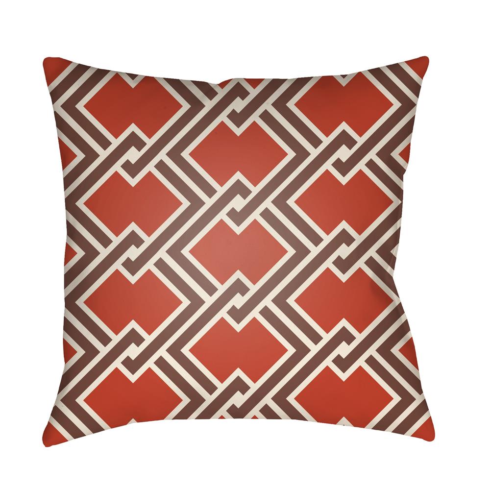 Artistic Weavers LTCH1108 Litchfield Cabana Pillow Poly Filled 16" x 16" in Poppy Red