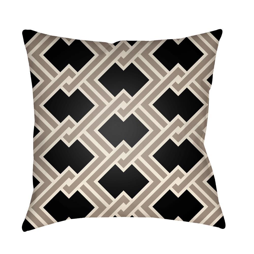 Artistic Weavers LTCH1110 Litchfield Cabana Pillow Poly Filled 16" x 16" in Onyx Black