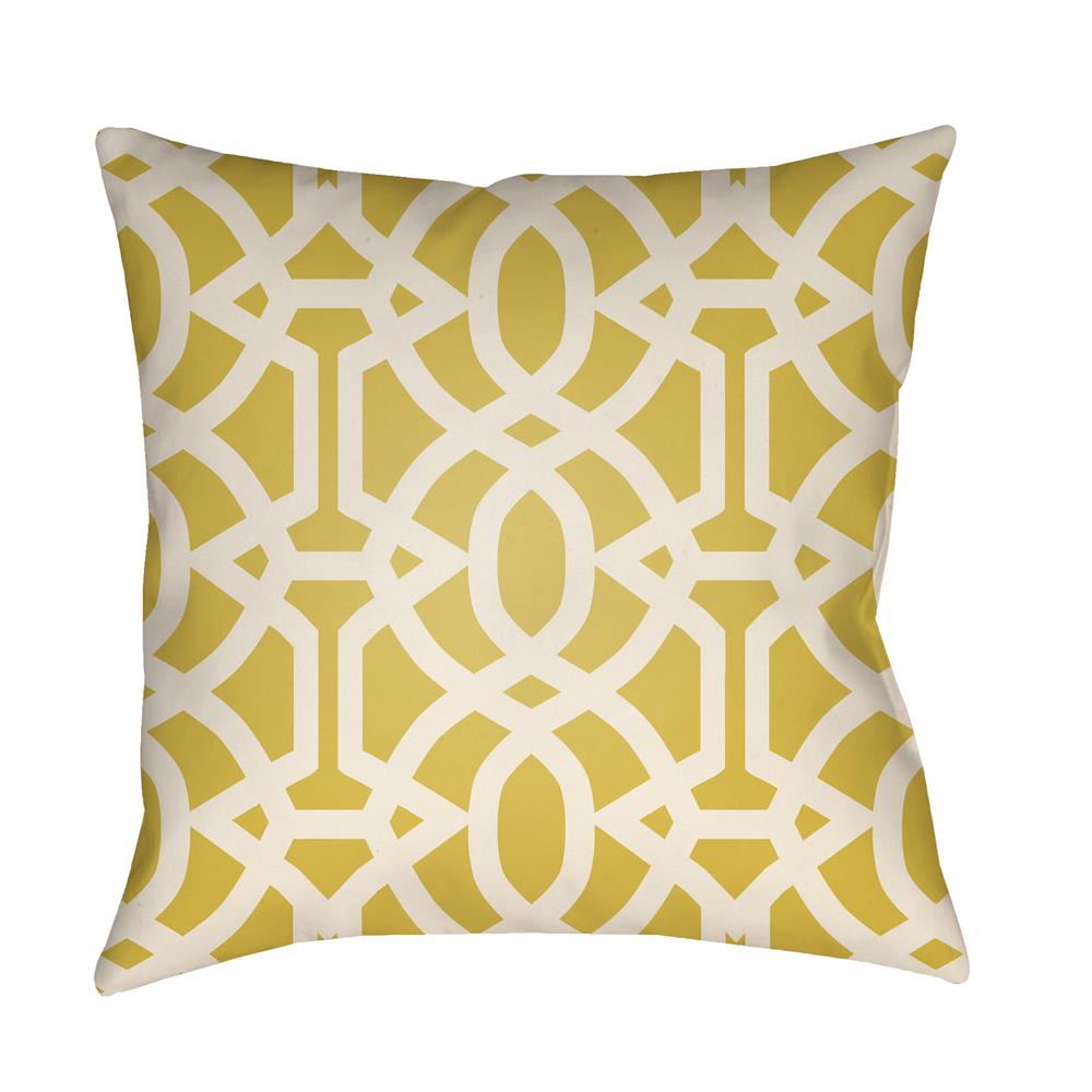 Artistic Weavers LTCH1115 Litchfield Massey Pillow Poly Filled 20" x 20" in Bright Yellow
