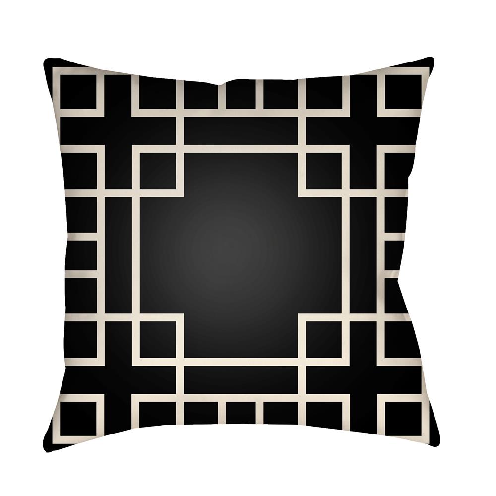 Artistic Weavers LTCH1125 Litchfield Hanser Pillow Poly Filled 16" x 16" in Onyx Black