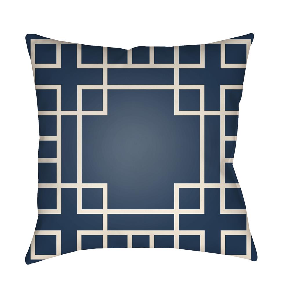 Artistic Weavers LTCH1126 Litchfield Hanser Pillow Poly Filled 18" x 18" in Navy Blue