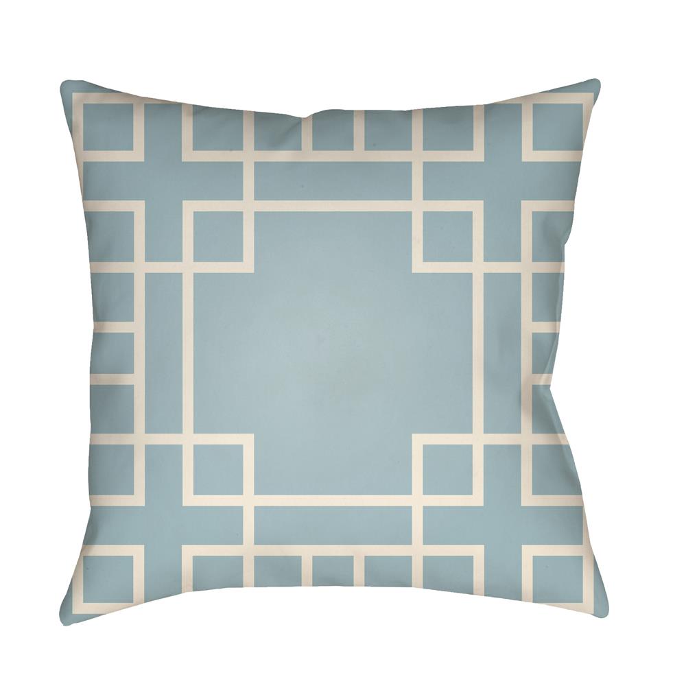 Artistic Weavers LTCH1128 Litchfield Hanser Pillow Poly Filled 16" x 16" in Light Blue