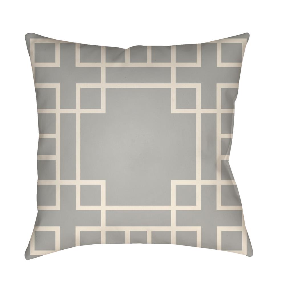 Artistic Weavers LTCH1129 Litchfield Hanser Pillow Poly Filled 16" x 16" in Gray