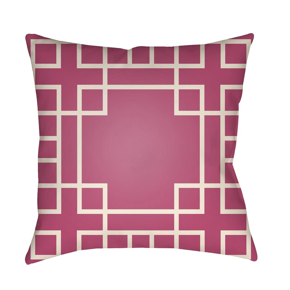 Artistic Weavers LTCH1134 Litchfield Hanser Pillow Poly Filled 18" x 18" in Hot Pink