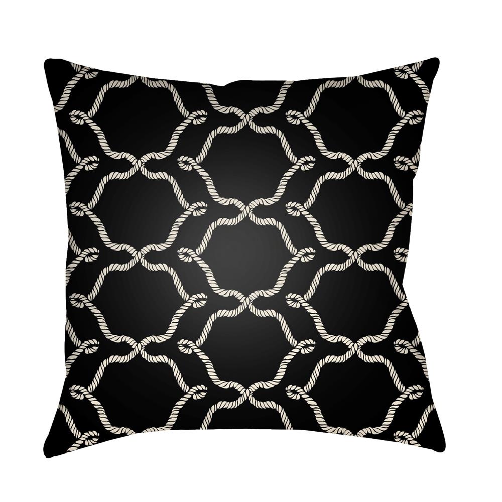 Artistic Weavers LTCH1343 Litchfield Conway Pillow Poly Filled 16" x 16" in Onyx Black