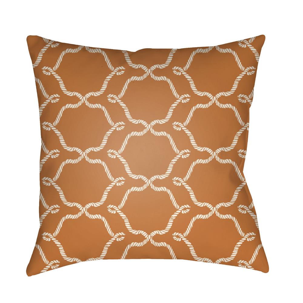 Artistic Weavers LTCH1349 Litchfield Conway Pillow Poly Filled 16" x 16" in Tangerine