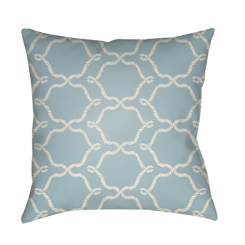Artistic Weavers LTCH1350 Litchfield Conway Pillow Poly Filled 16" x 16" in Light Blue