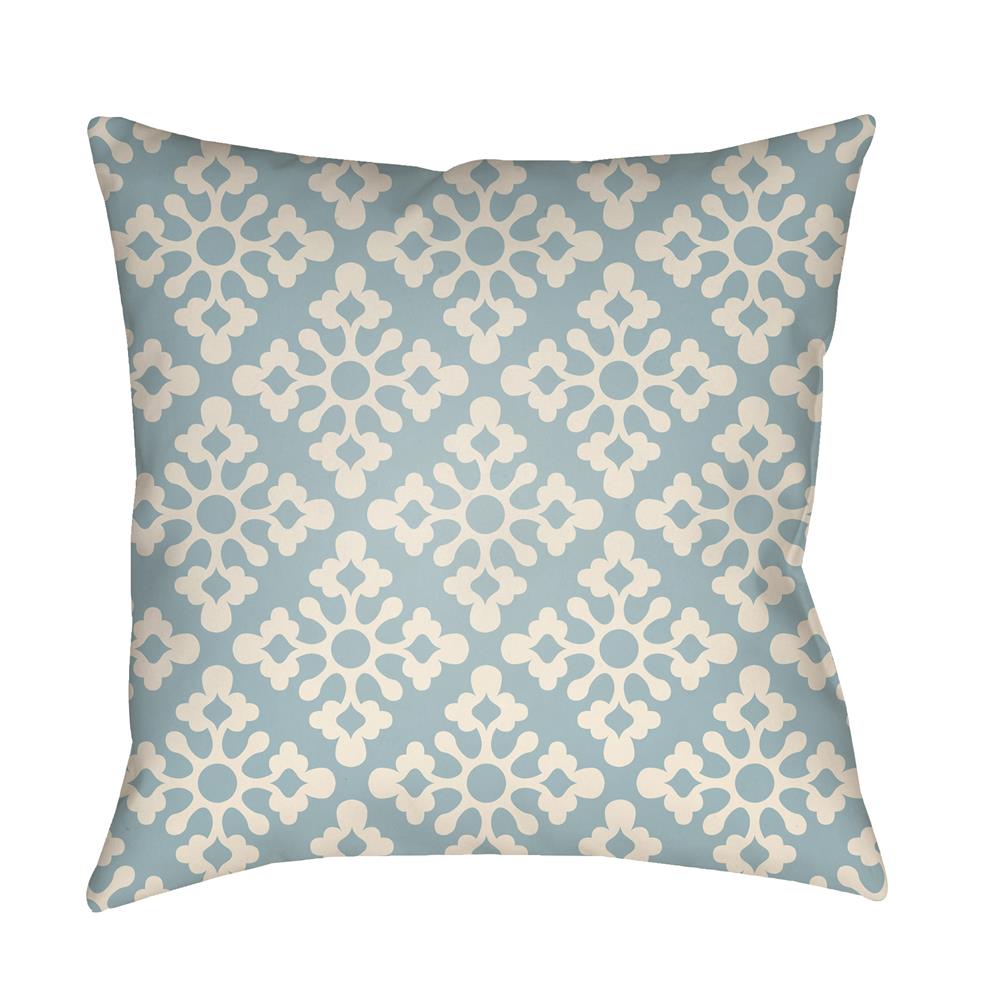 Artistic Weavers LTCH1362 Litchfield Ladson Pillow Poly Filled 20" x 20" in Light Blue