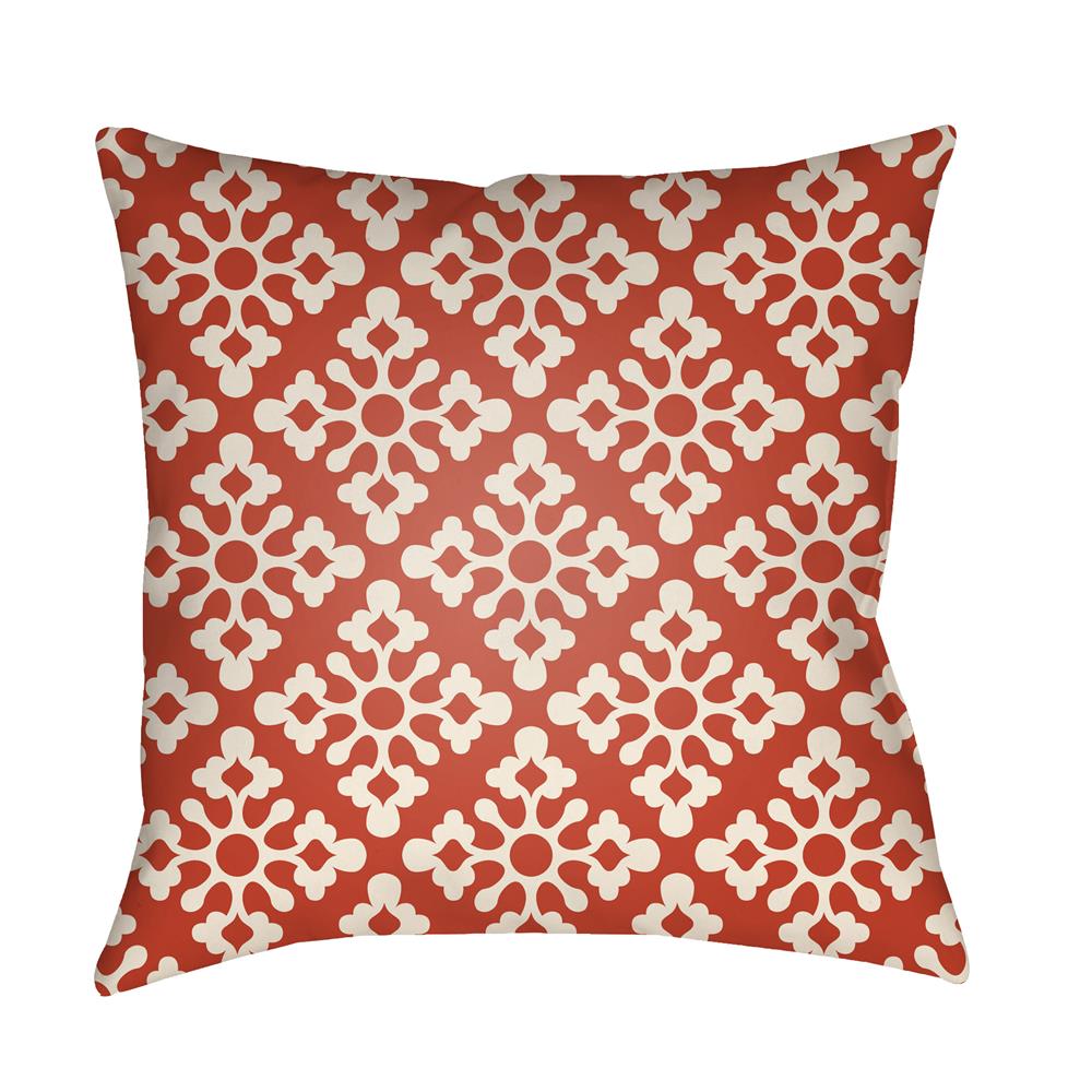 Artistic Weavers LTCH1363 Litchfield Ladson Pillow Poly Filled 16" x 16" in Poppy Red