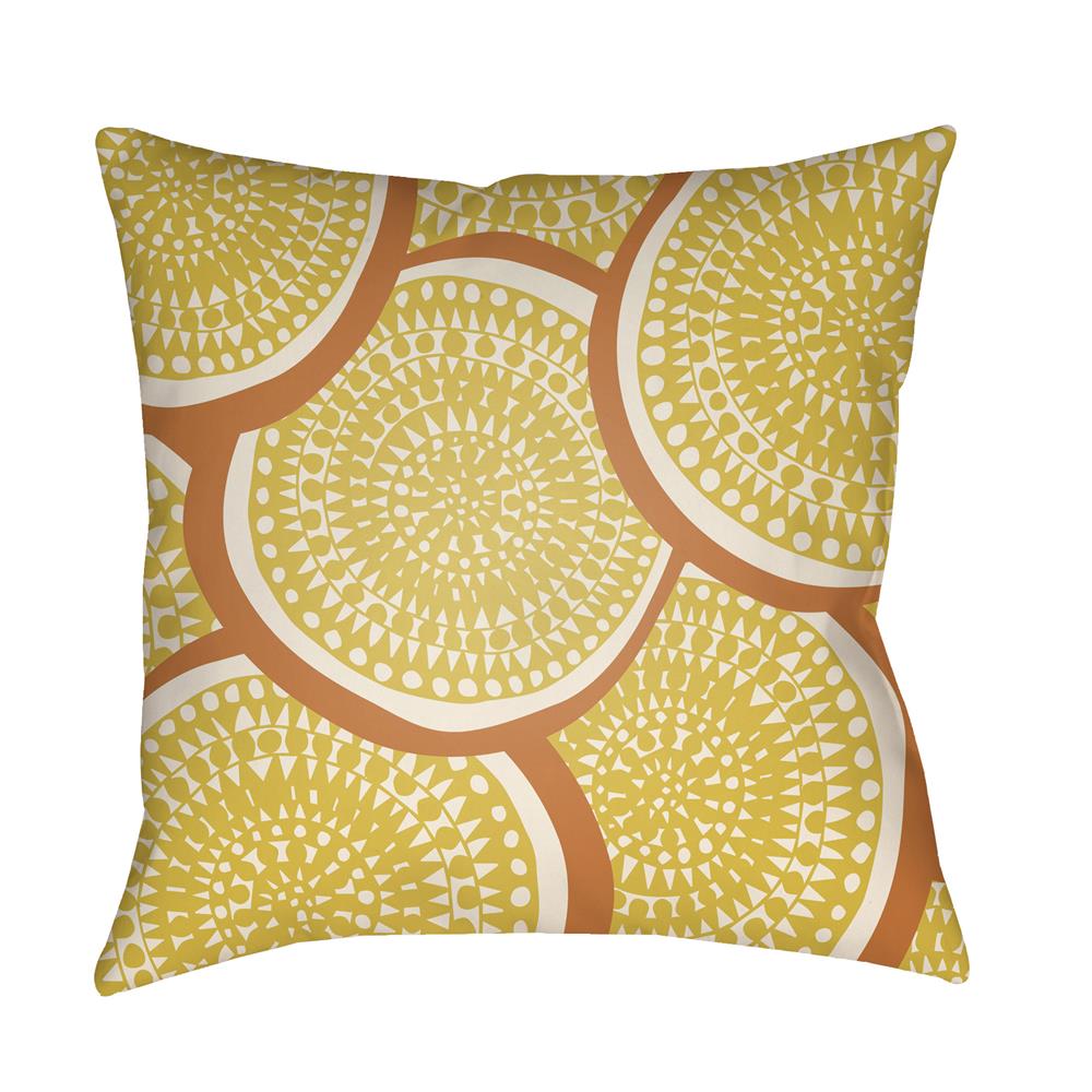 Artistic Weavers LTCH1371 Litchfield Summerville Pillow Poly Filled 20" x 20" in Bright Yellow