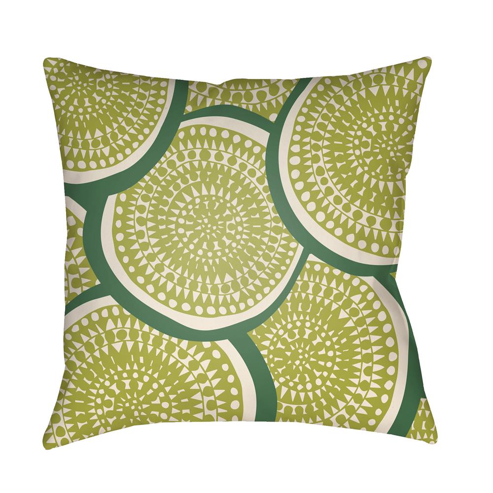 Artistic Weavers LTCH1372 Litchfield Summerville Pillow Poly Filled 16" x 16" in Lime Green