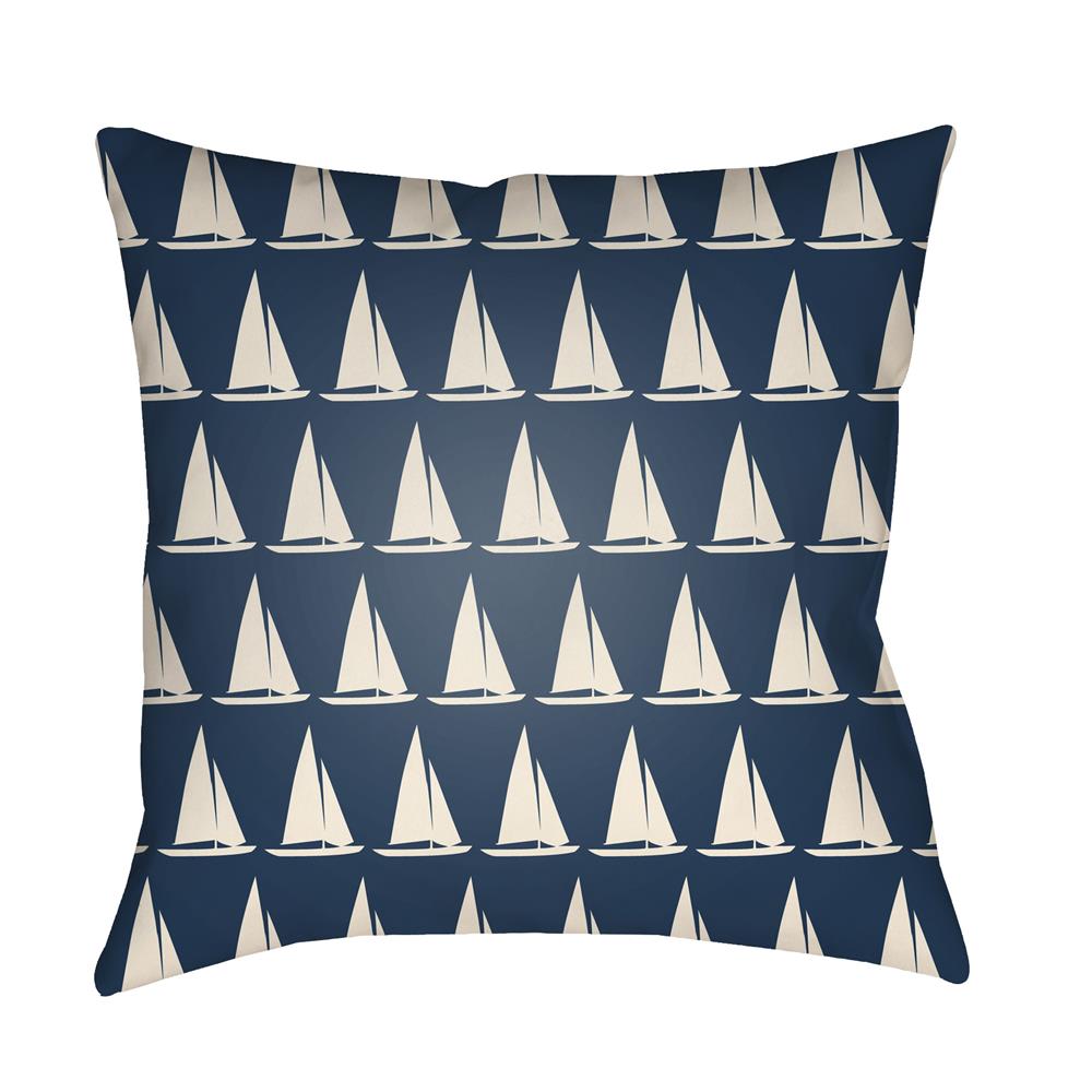 Artistic Weavers LTCH1406 Litchfield Sumter Pillow Poly Filled 22" x 22" in Navy Blue