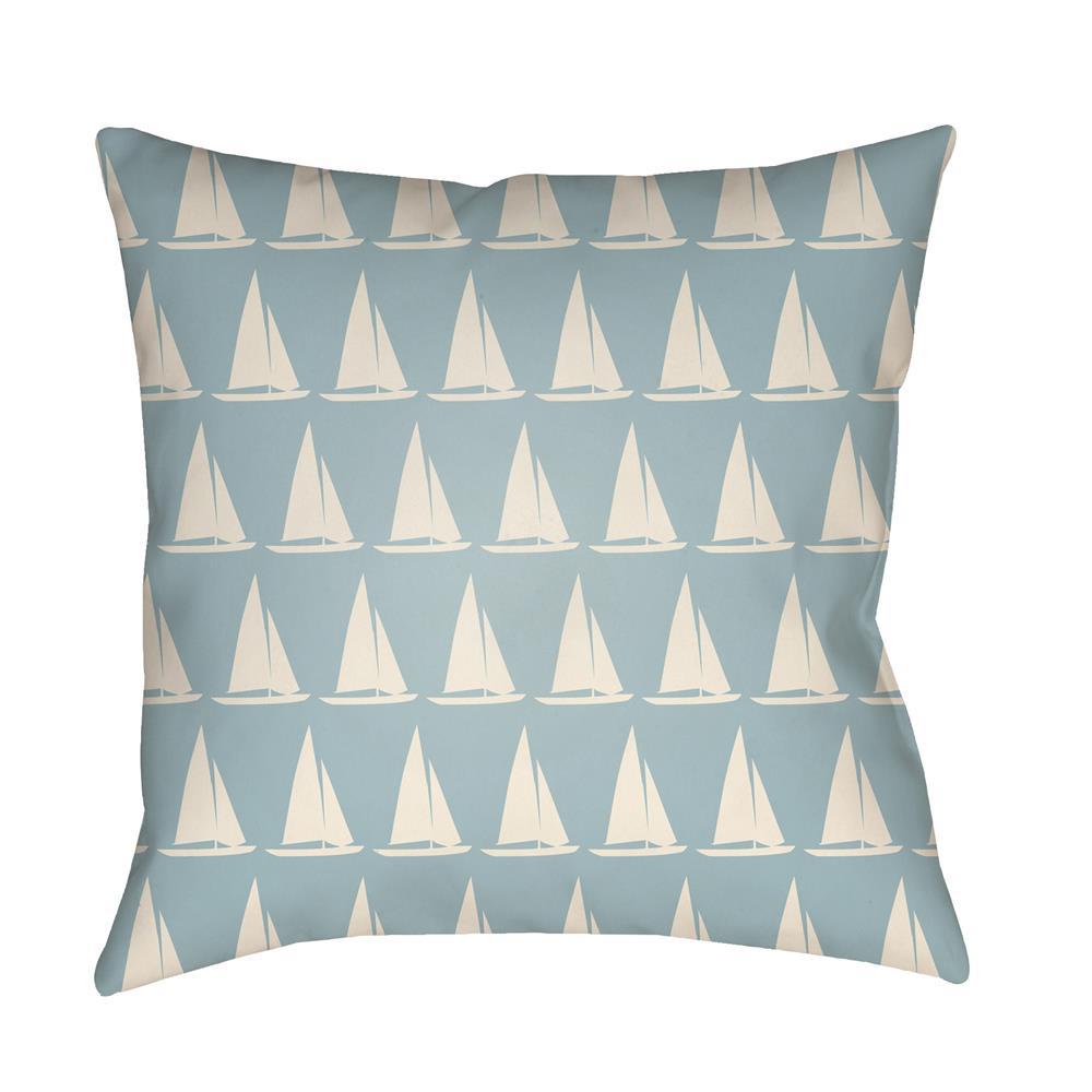 Artistic Weavers LTCH1407 Litchfield Sumter Pillow Poly Filled 16" x 16" in Light Blue