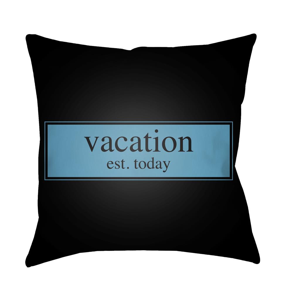 Artistic Weavers LTCH1418 Litchfield Vacation Pillow Poly Filled 16" x 16" in Onyx Black
