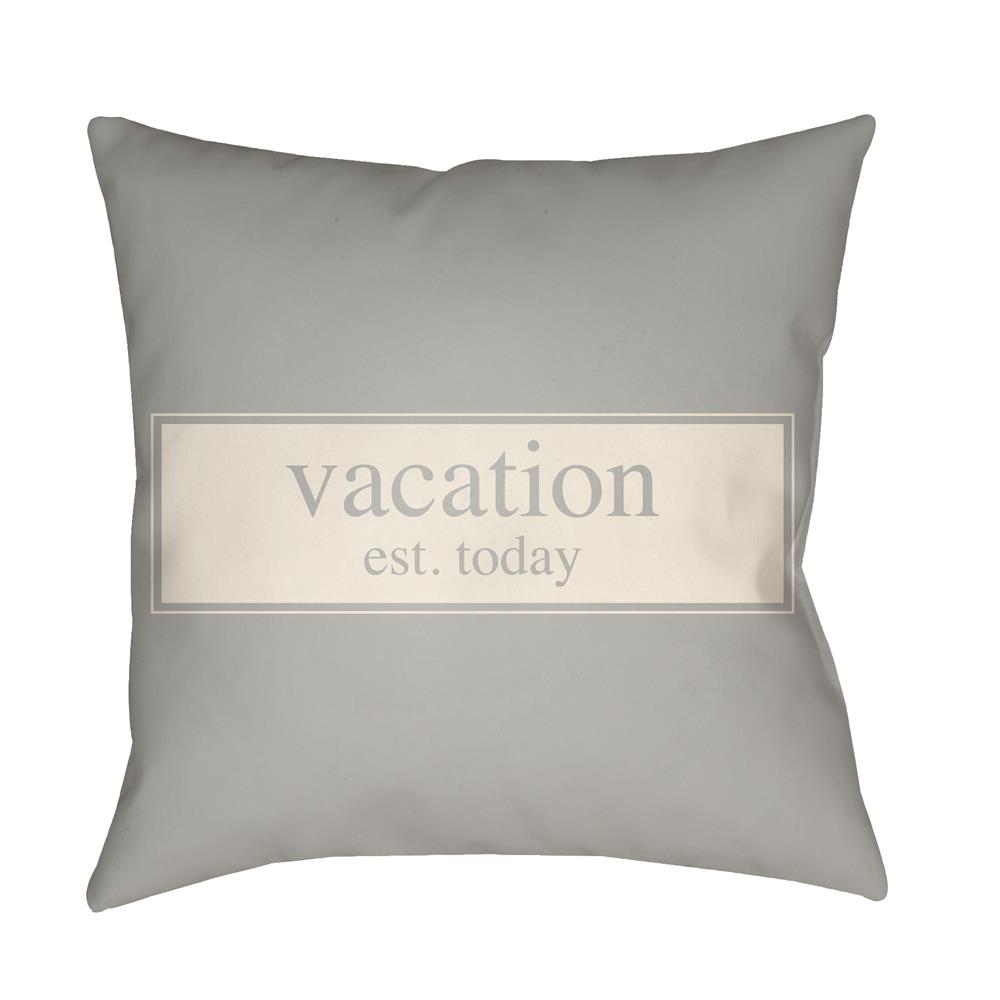 Artistic Weavers LTCH1419 Litchfield Vacation Pillow Poly Filled 16" x 16" in Gray