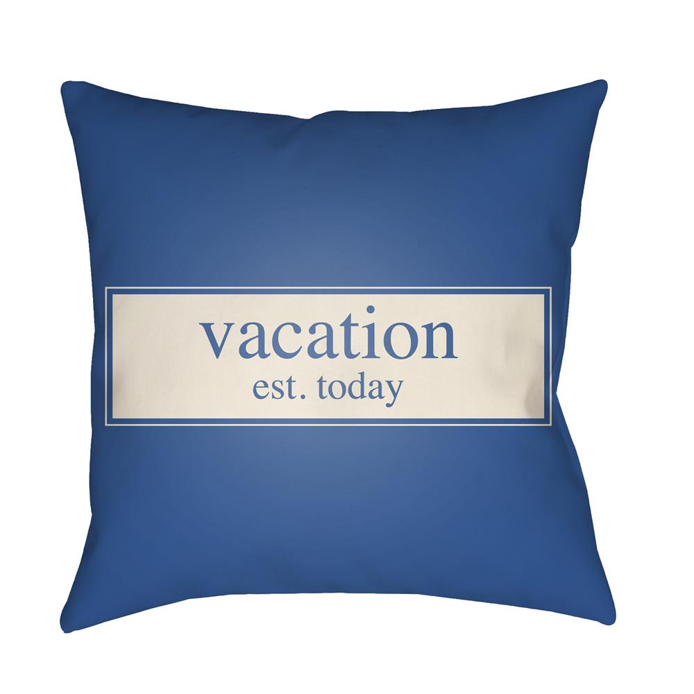 Artistic Weavers LTCH1422 Litchfield Vacation Pillow Poly Filled 20" x 20" in Royal Blue