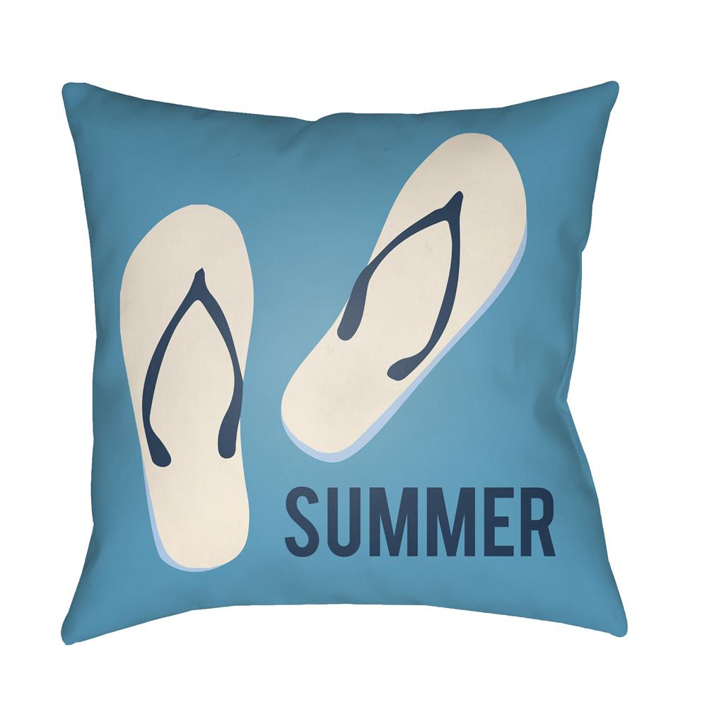 Artistic Weavers LTCH1440 Litchfield Summer Pillow Poly Filled 16 x 16 in Aqua