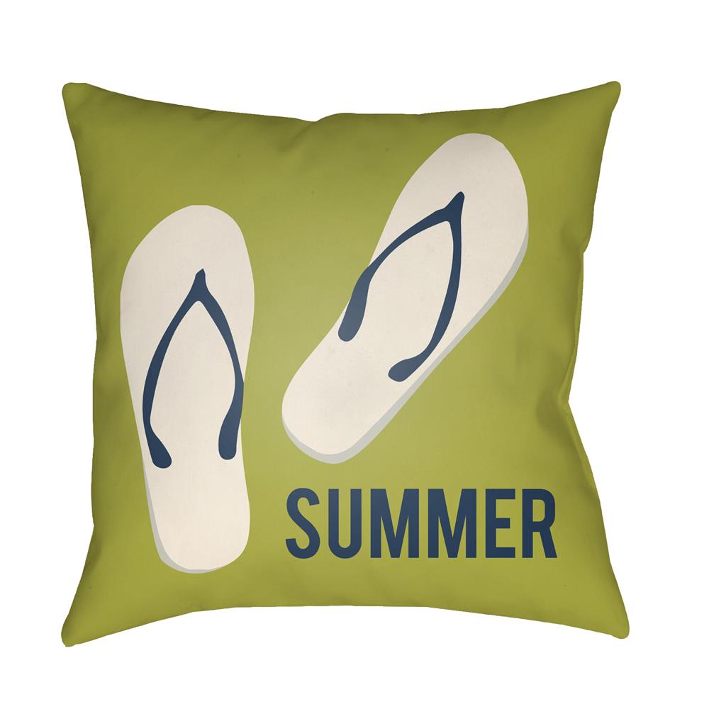 Artistic Weavers LTCH1441 Litchfield Summer Pillow Poly Filled 16 x 16 in Lime Green