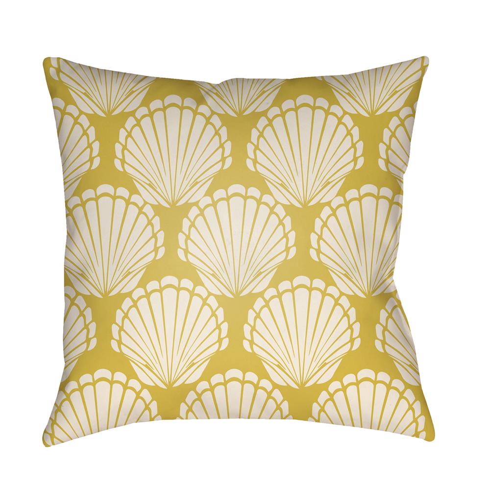 Artistic Weavers LTCH1482 Litchfield Shell Pillow Poly Filled 16" x 16" in Bright Yellow