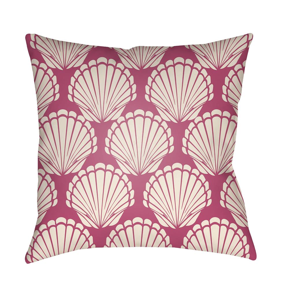 Artistic Weavers LTCH1486 Litchfield Shell Pillow Poly Filled 16" x 16" in Hot Pink