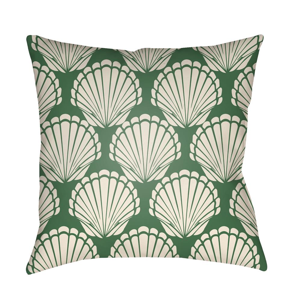Artistic Weavers LTCH1488 Litchfield Shell Pillow Poly Filled 16" x 16" in Kelly Green