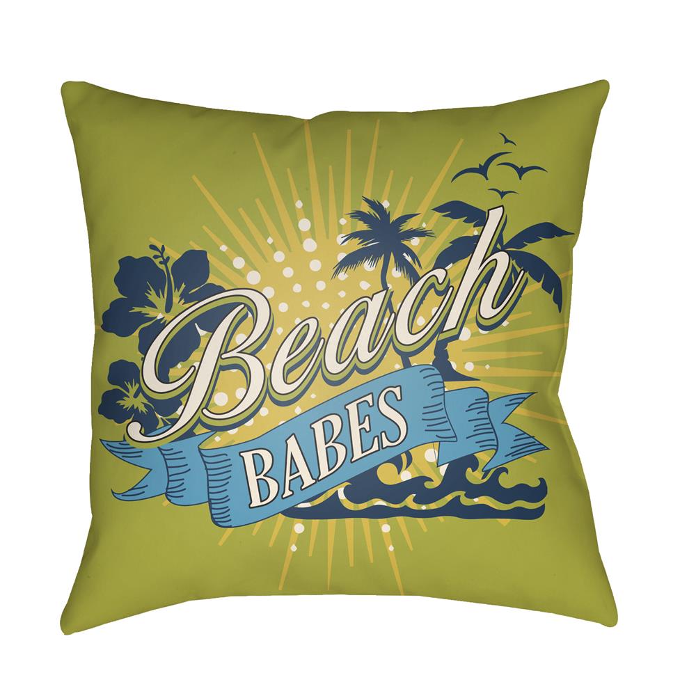 Artistic Weavers LTCH1519 Litchfield Beachy Pillow Poly Filled 20" x 20" in Lime Green