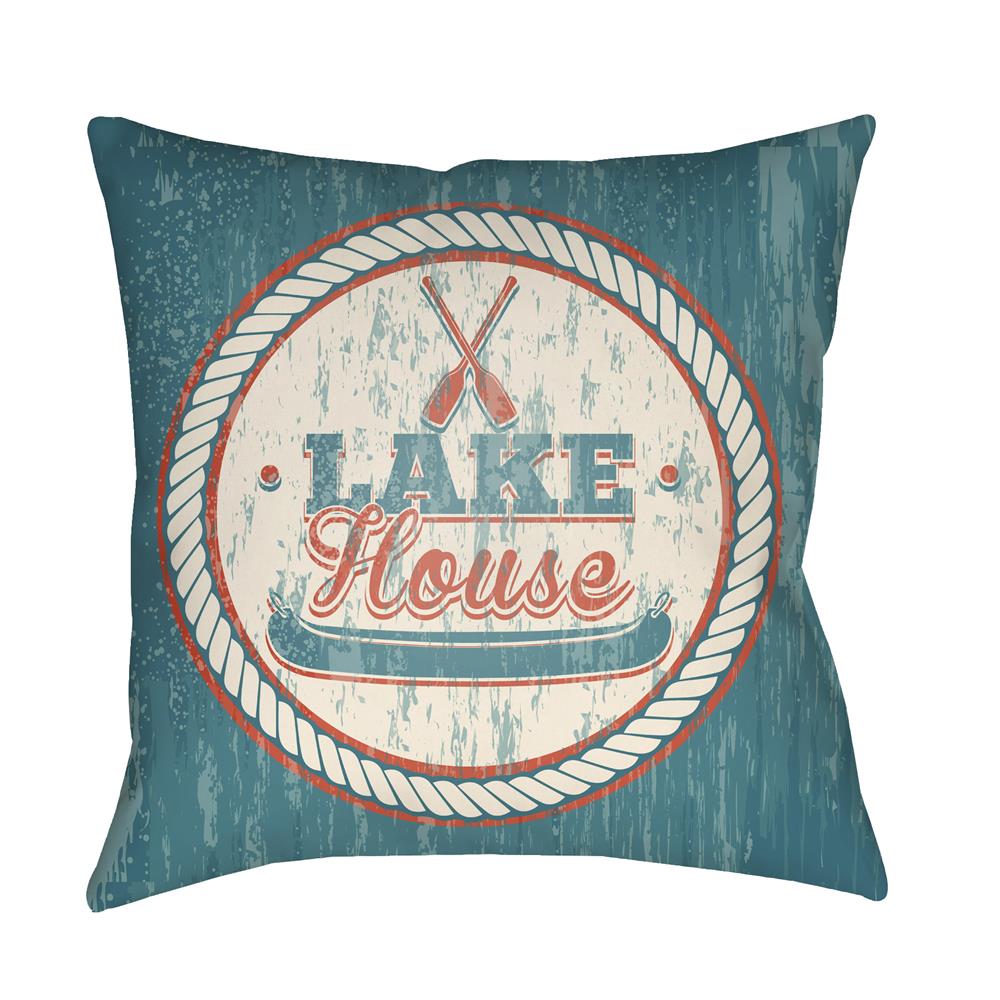 Artistic Weavers LTCH1522 Litchfield Lake Pillow Poly Filled 20" x 20" in Teal