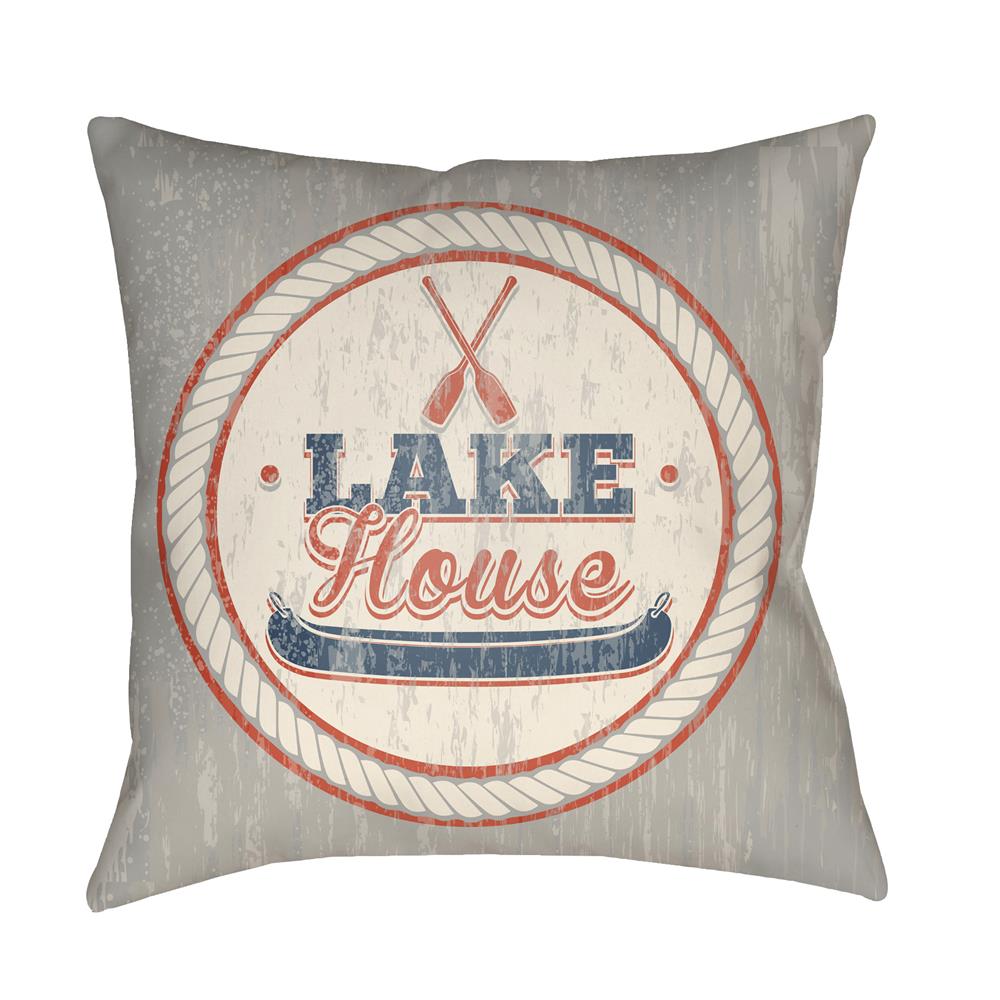 Artistic Weavers LTCH1523 Litchfield Lake Pillow Poly Filled 20" x 20" in Gray