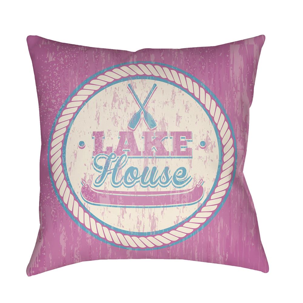 Artistic Weavers LTCH1529 Litchfield Lake Pillow Poly Filled 16" x 16" in Fuchsia