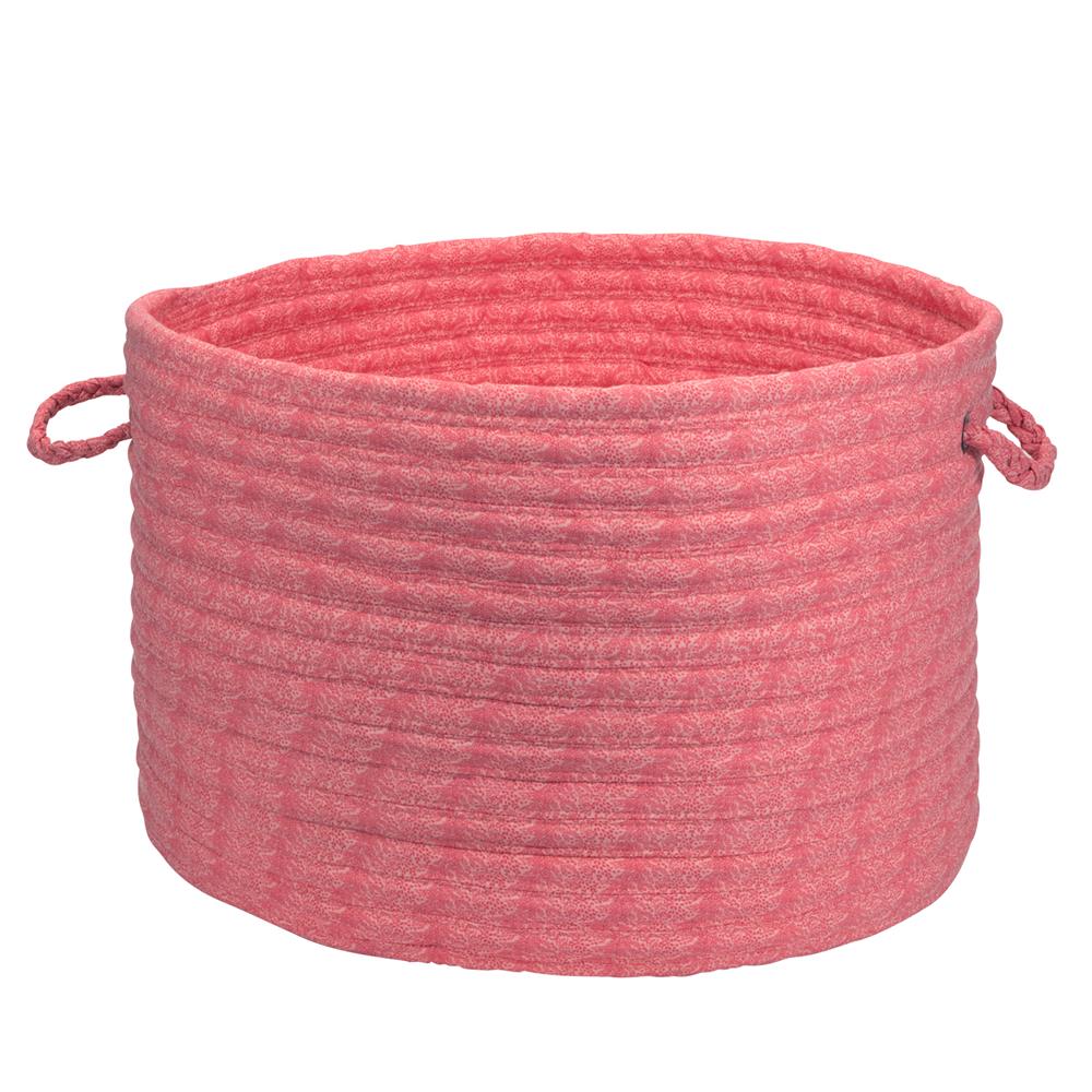 Colonial Mills Y601A014X010 Solid Fabric Basket - Coral 14"x10" 