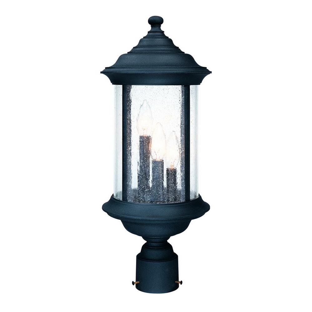 Dolan Designs 918-50 Walnut Grove Collection 3 Light Post Mount Outdoor in Black