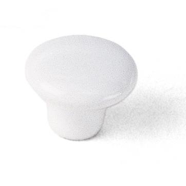 Laurey 02942 1 1/4" Porcelain Knob - White in the Porcelain Knobs collection