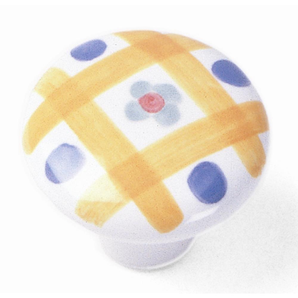 Laurey 08500 1 1/2" Porcelain Knob - Hand Painted in the Sorrento collection
