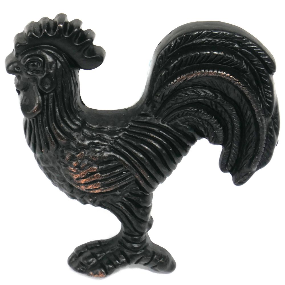 MNG Hardware 10913 2 1/4" Rooster Right Cabinet (Face Left) Oil Rub Bronze