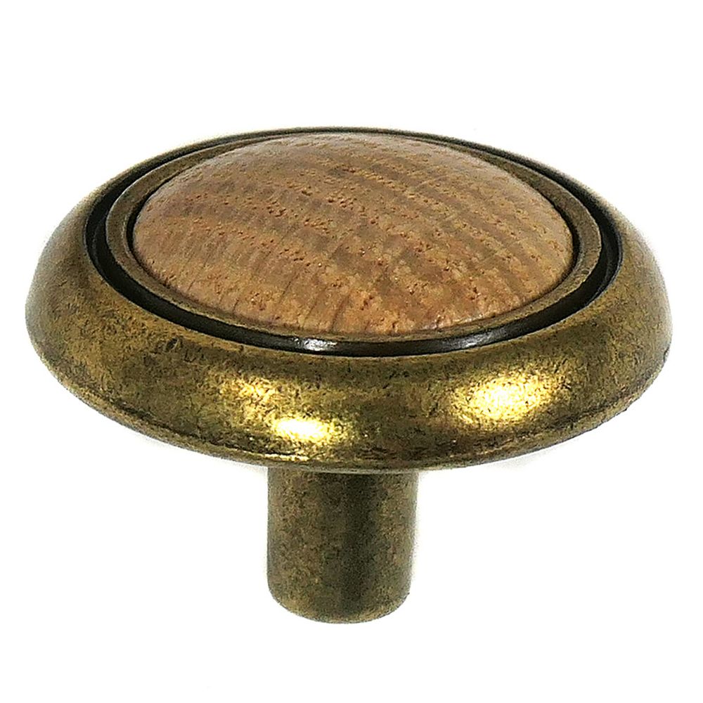 Laurey 15436 1 1/4" First Family Knob-Oak-Light Brass in the First Family collection