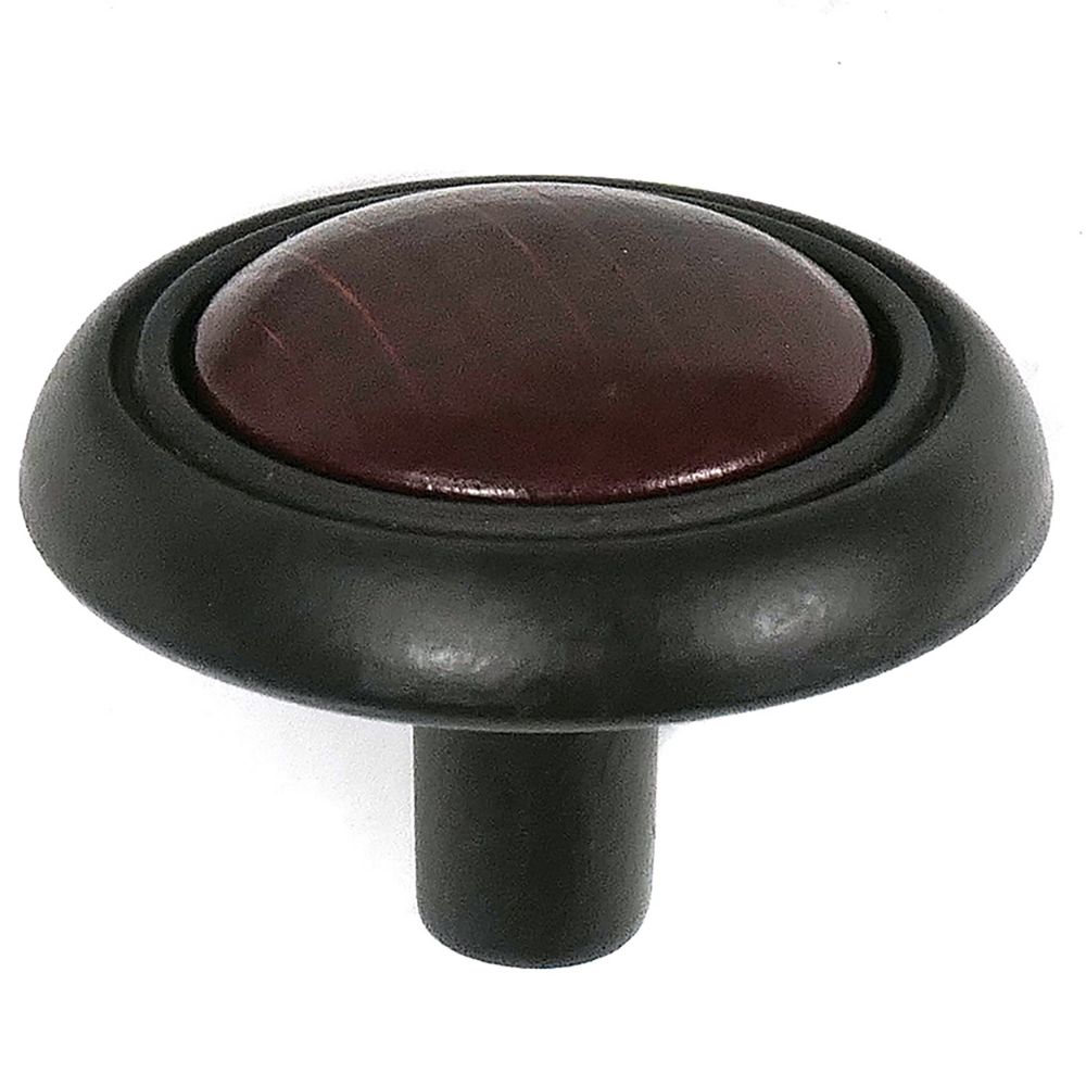Laurey 15463 1 1/4" First Family Knob-Oil Rubbed Bronze w/Cherry Insert in the First Family collection