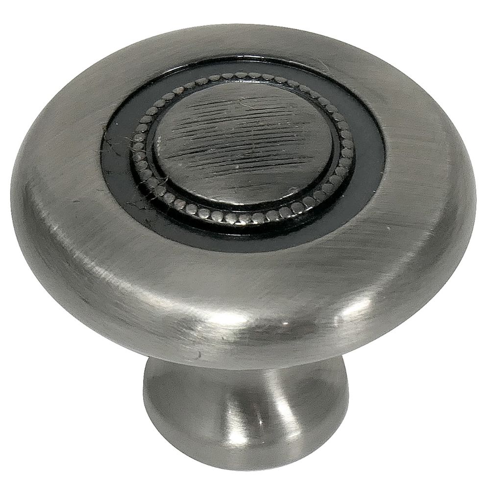 MNG Hardware 16821 1 1/2" Guerlain Button Knob Satin Antique Nickel