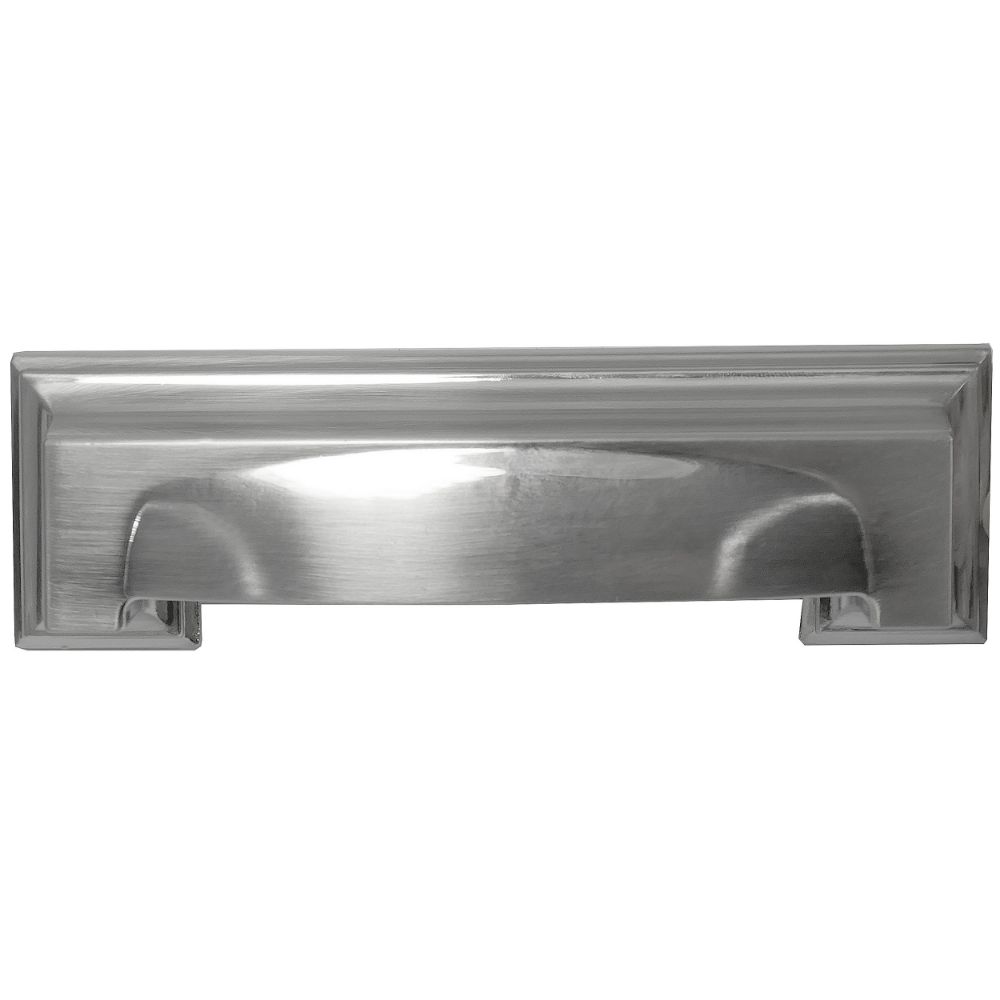 MNG Hardware 17528 3"/96mm Cup Pull - Park Avenue - Satin Nickel