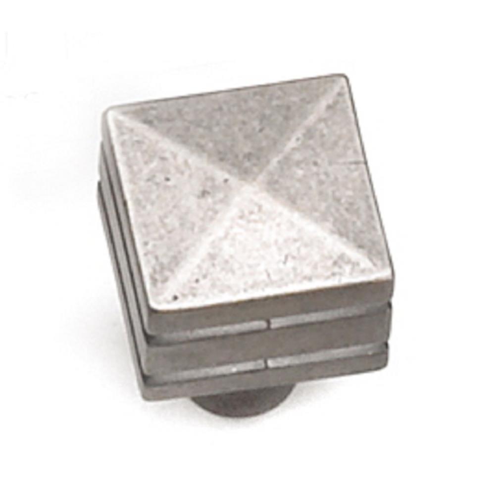 Laurey 23206 7/8" Kama Square Knob - Antique Pewter in the Kama collection