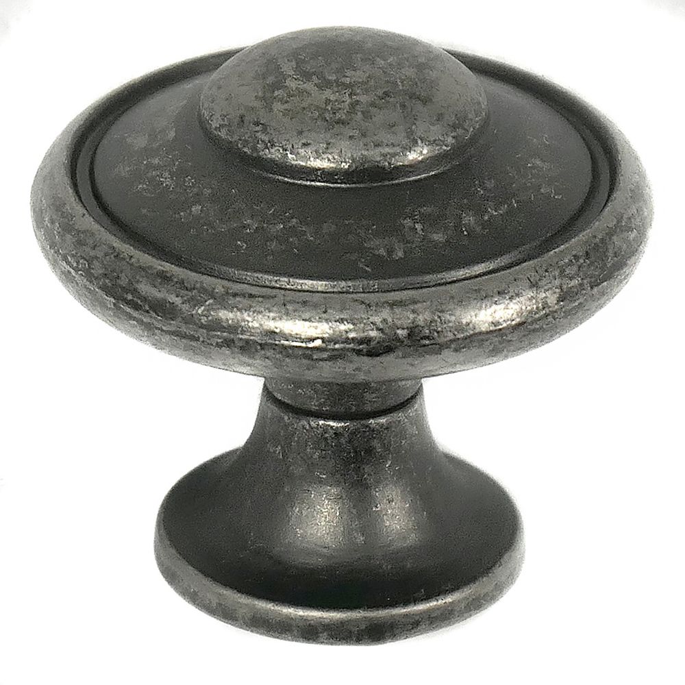 Laurey 24106 1 1/8" Windsor Button-Top Knob - Antique Pewter in the Windsor collection