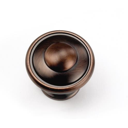 Laurey 24177 1 1/8" Windsor Button-Top Knob - Venetian Bronze in the Windsor collection