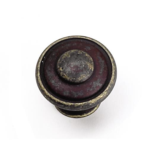 Laurey 24178 1 1/8" Windsor Button-Top Knob - Weathered Antique Bronze in the Windsor collection