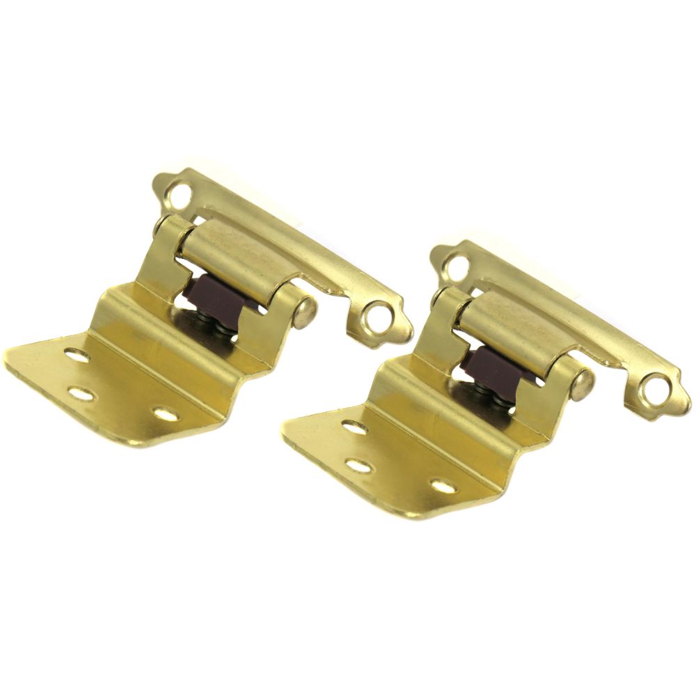 Laurey 28637-250 3/8" Inset Self-Closing Hinge - Polished Brass - 250 Pc Multipack