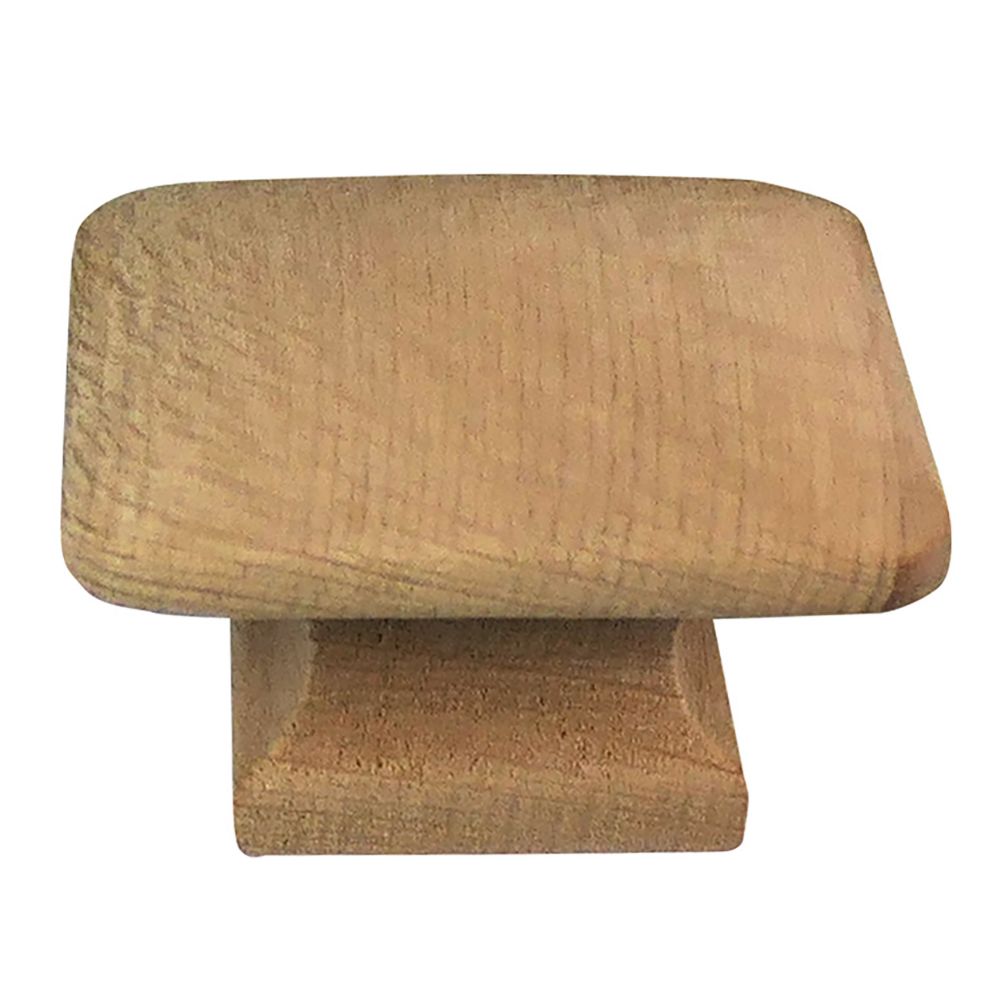 Laurey 32301 1 1/2" Au Natural Wood Square Knob in the Au Natural collection