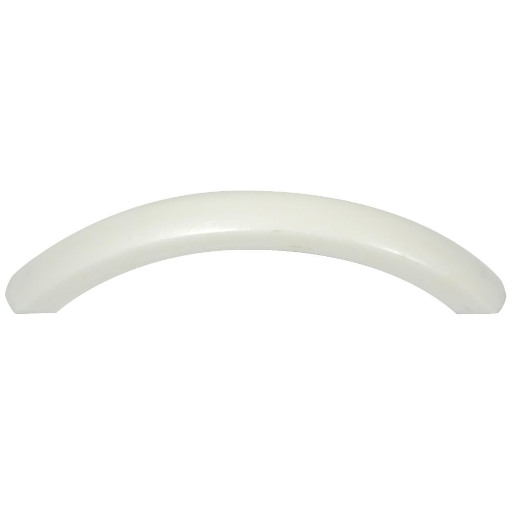 Laurey 33942 96mm Plastic Pull - 1/2 Moon - White in the Plastics collection