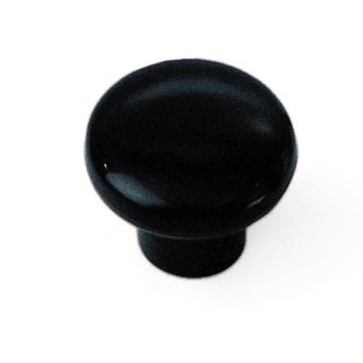 Laurey 34615 1 1/4" Plastic Knob - Black in the Plastics collection