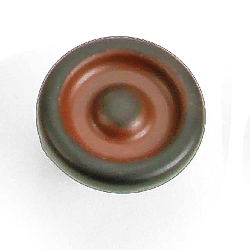Laurey 39221 1 1/4" Foundry Knob - Black w\Terra Cotta in the Foundry collection