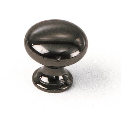 Laurey 40612 1 1/16" Solid Brass Knob - Black Nickel in the Gleaming Solid Brass collection